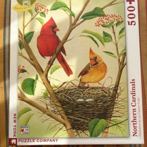 The Cornell Lab of Ornithology Puzzle – Northern Cardinals (500 pcs) - Picture 1 of 2